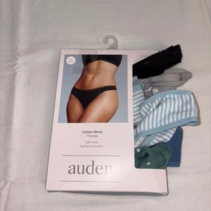 Auden Cotton Blend Thong Panties 5 Pack Size S Multicolored Light Airy Tag Free